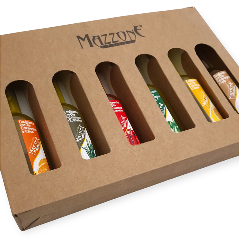 Olio Extra Vergine d'Oliva aromatizzato - Box 6 Fragranze 100ml